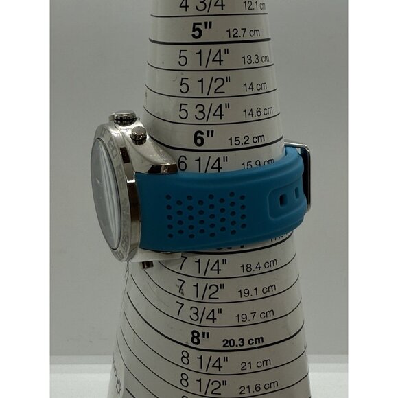 Quiksilver Chronograph Watch The Fifty 50 Multi Dial Silver Tone Case Turquoise - Picture 3 of 6